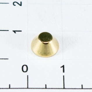Клепки круглые полуконус 8 мм золото