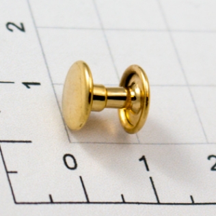 Клепки двухсторонние круглые 9 мм золото