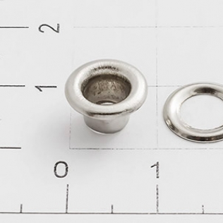 Люверс круглый пластина 5 мм никель